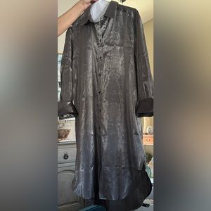 H&M Metallic button up dress